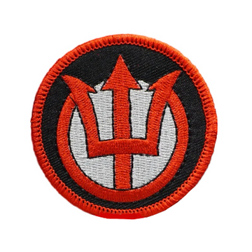 Red Trident 'Round' Embroidered Patch