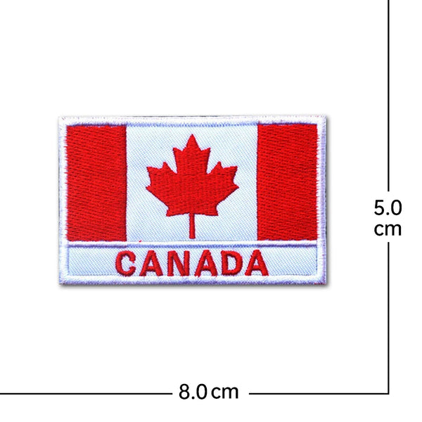 Canada Flag 'Canada Font' Embroidered Velcro Patch