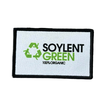 Cool 'Soylent Green 100% Organic Logo' Embroidered Velcro Patch