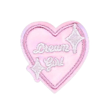 Cute 'Dream Girl Heart' Embroidered Patch