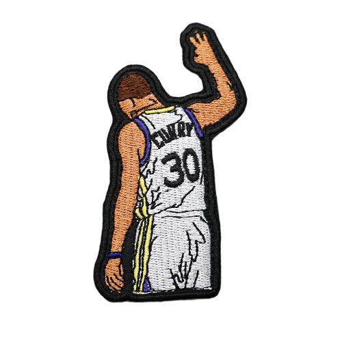 Basketball Player 'Stephen Curry | 3 Points' Embroidered Velcro Patch