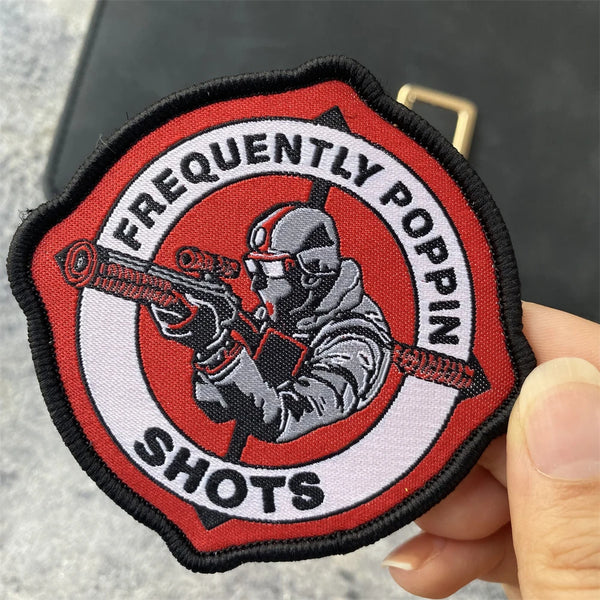 Sniper 'Frequently Poppin Shots' Embroidered Velcro Patch