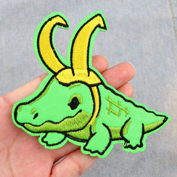 Cute 'Crocodile x Loki' Embroidered Patch