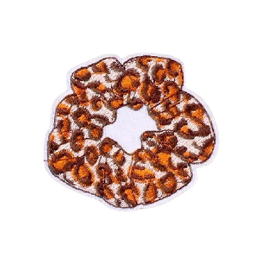 Cute 'Leopard Scrunchie' Embroidered Patch