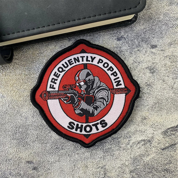 Sniper 'Frequently Poppin Shots' Embroidered Velcro Patch