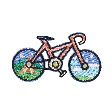 Bicycle 'Day and Night Camping' Embroidered Patch