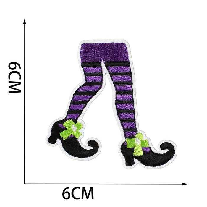 Hocus Pocus 'Witch Legs | Purple' Embroidered Patch