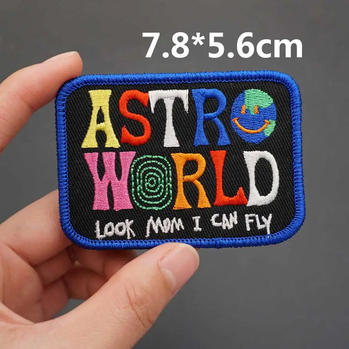 Travis Scott 'AstroWorld Logo | Square' Embroidered Patch
