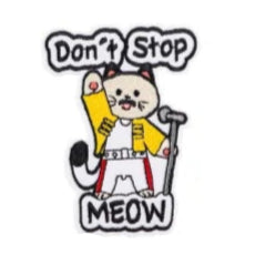 Rockstar Cat ‘Don’t Stop Meow' Embroidered Patch