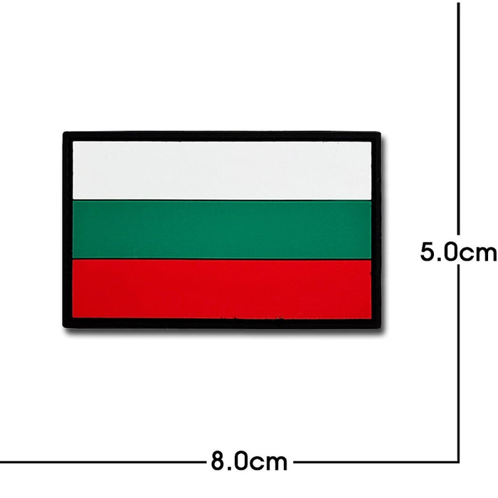 Bulgaria Flag PVC Rubber Velcro Patch