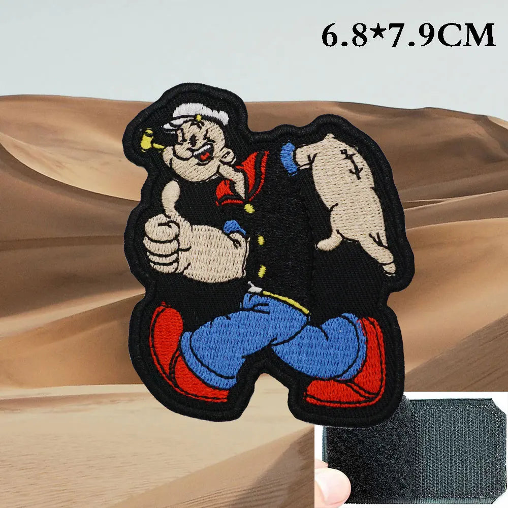 Popeye Embroidered Velcro Patch