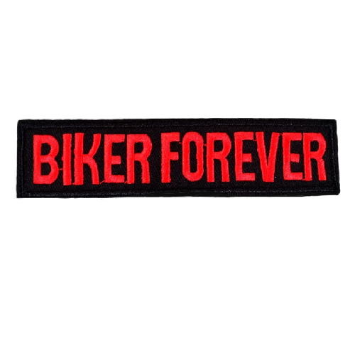 Cool 'Biker Forever' Embroidered Patch