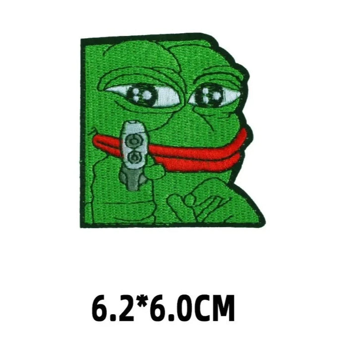 Pepe The Frog 'Pointing Gun' Embroidered Patch