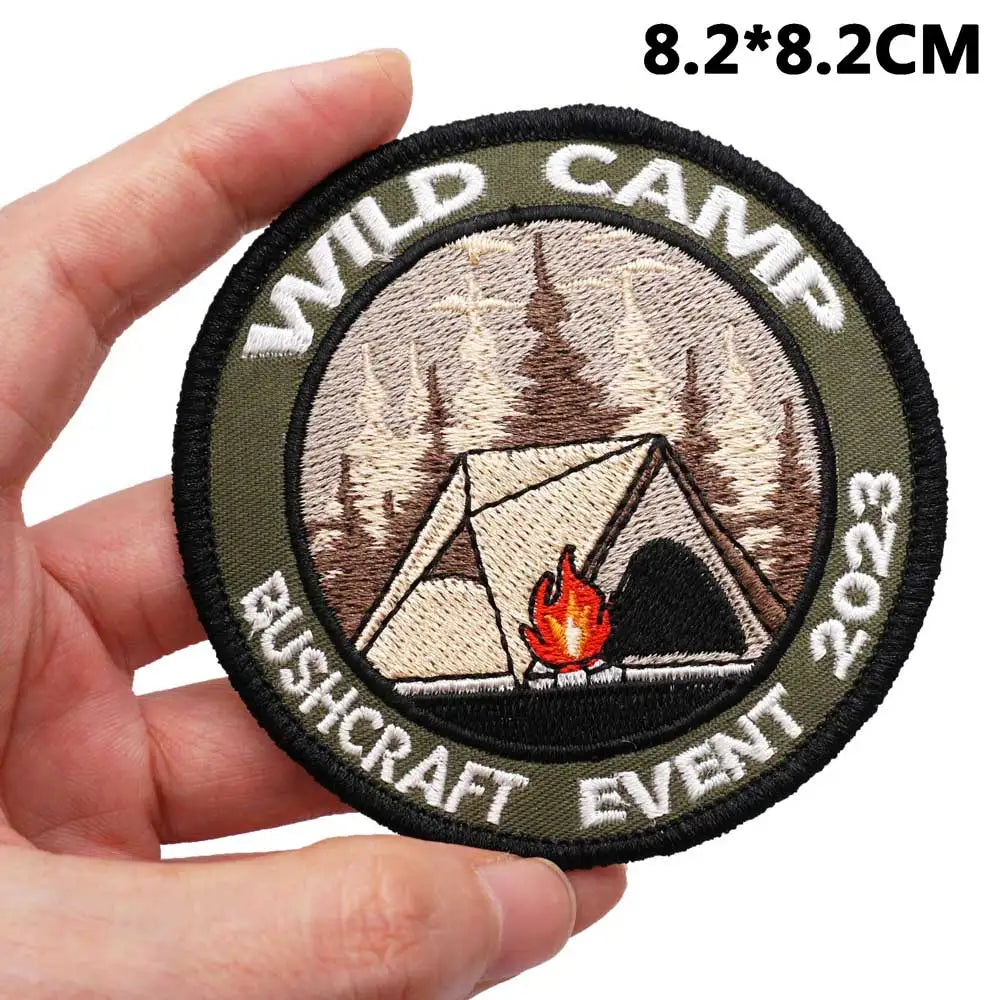 Outdoor Adventure 'Wild Camp' Embroidered Patch