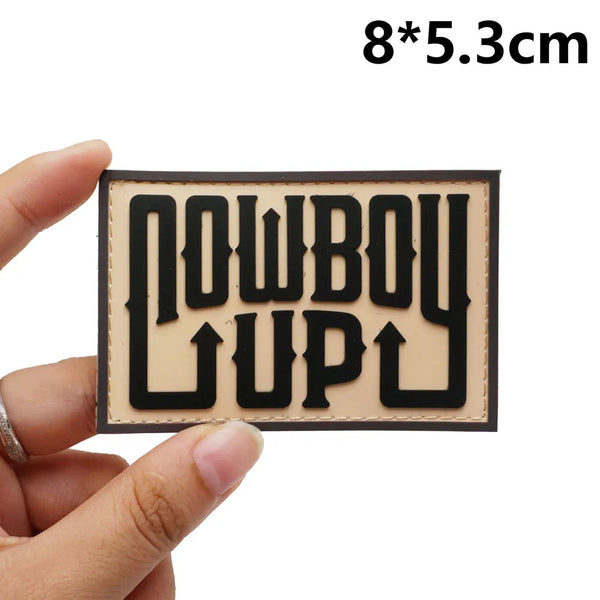 Cowboy Up 'Square' PVC Rubber Patch