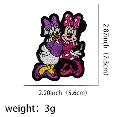 Minnie and Daisy 'Posing' Embroidered Patch