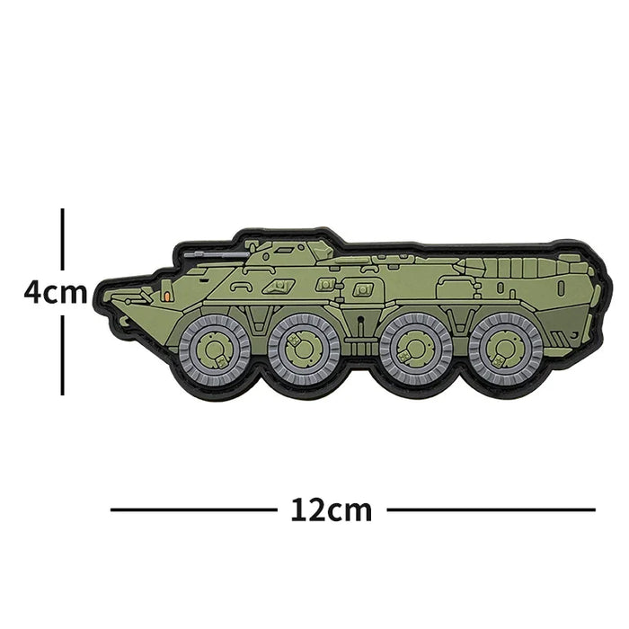 Vehicles 'BTR-80 Armored Tank' PVC Rubber Velcro Patch