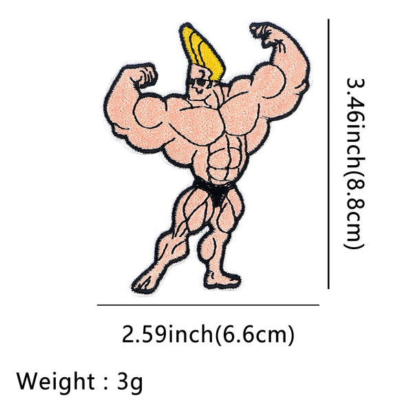 Johnny Bravo 'Flexing Muscles' Embroidered Patch