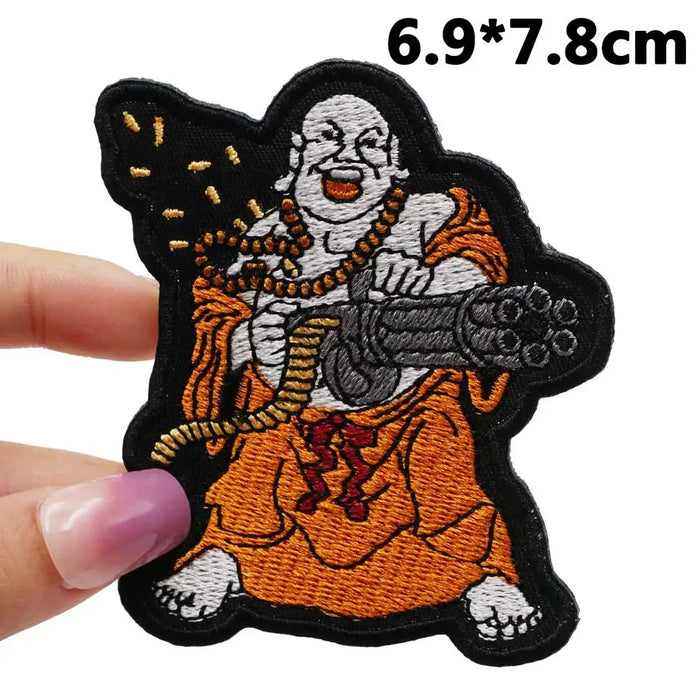 Tactical Buddha 'Machine Gun Strafing' Embroidered Patch