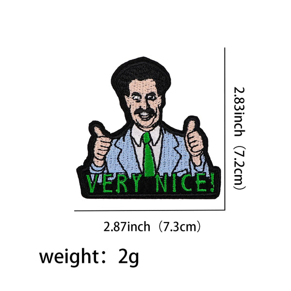 Borat ‘Very Nice' Embroidered Patch