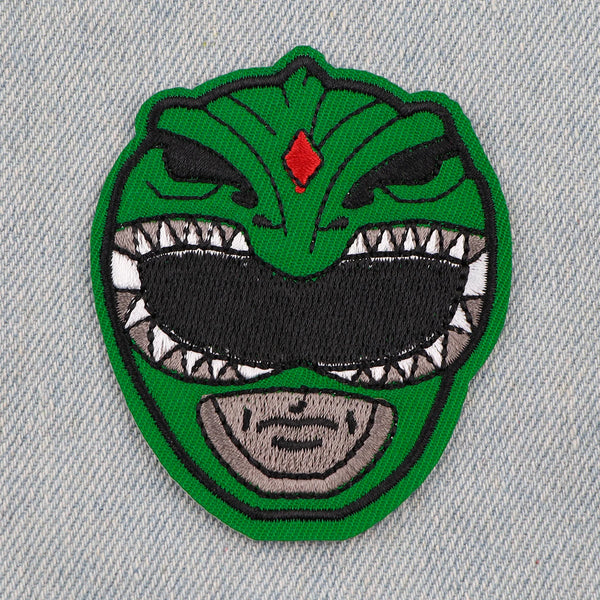 Mighty Morphin Power Rangers 'Green Ranger | Head' Embroidered Patch