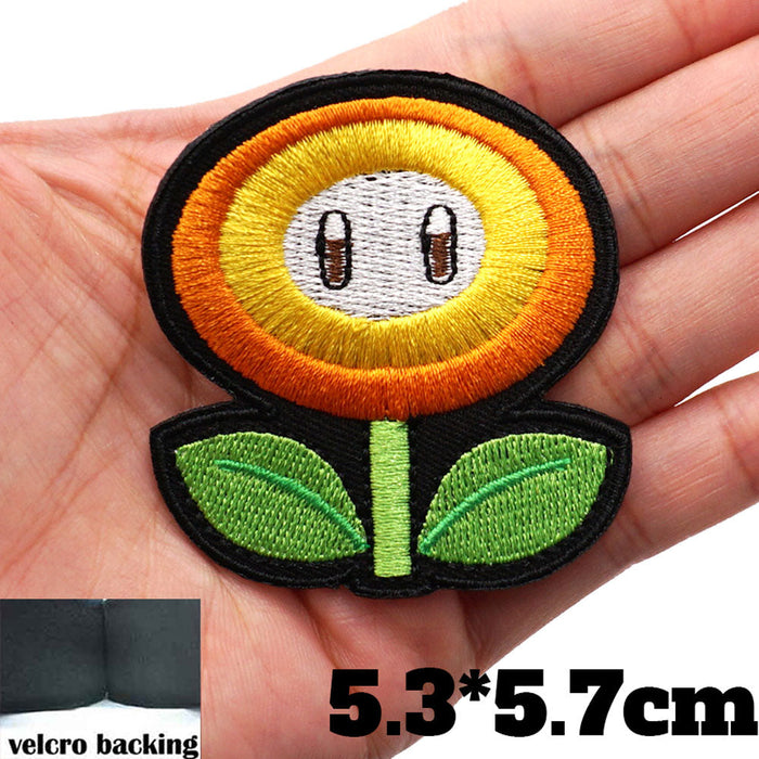 Mushroom Kingdom Bros. 'Fire Flower' Embroidered Velcro Patch