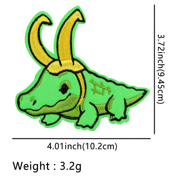 Cute 'Crocodile x Loki' Embroidered Patch