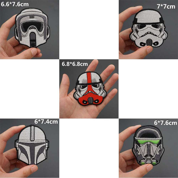 Empire and Rebellion 'Helmets | Set of 5' Embroidered Velcro Patch