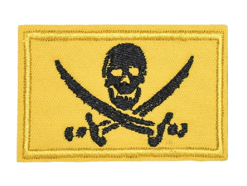 Pirate Skull '1.0' Embroidered Velcro Patch