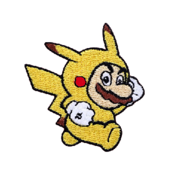 Pikachu x Mario Embroidered Patch