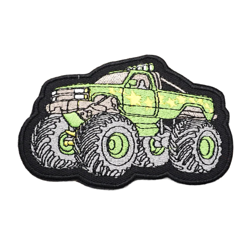 Monster Truck 'Green | 1.0' Embroidered Velcro Patch