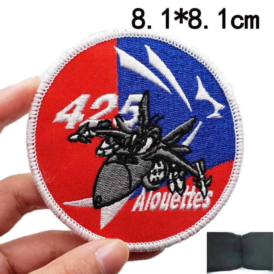 Emblem 'Canadian Forces 425 Alouettes Squadron' Embroidered Velcro Patch