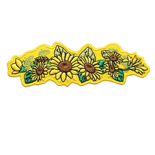 Sunflowers Wreath Embroidered Velcro Patch