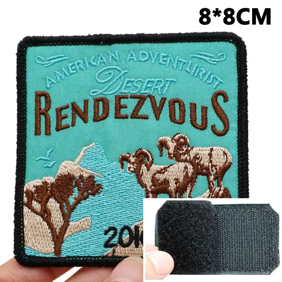 Outdoor Adventure 'Desert Rendezvous' Embroidered Velcro Patch