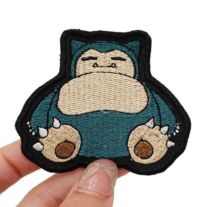 Pocket Monster 'Snorlax | Sitting' Embroidered Velcro Patch