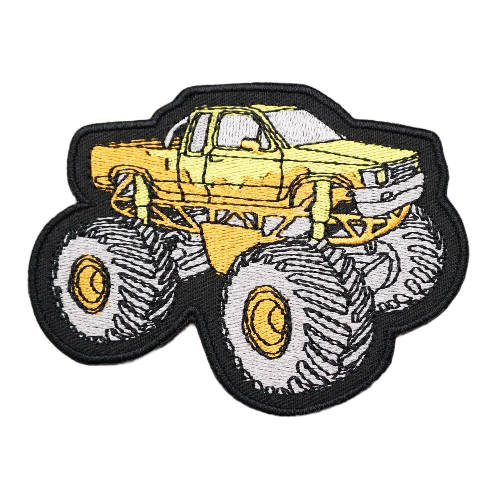 Monster Truck 'Orange & Yellow | 1.0' Embroidered Velcro Patch