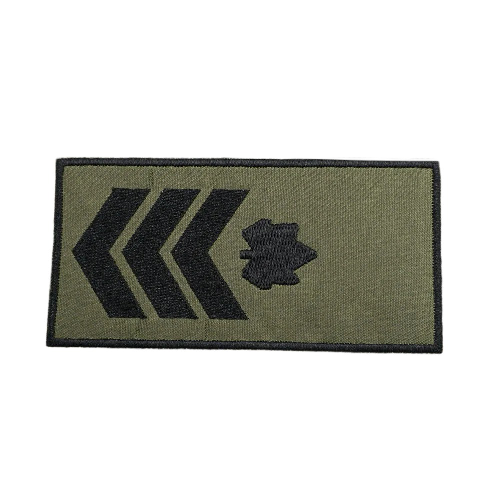 Military Canadian Rank 'Sergeant | Left' Embroidered Velcro Patch