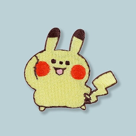 Pocket Monster 'Cute Pikachu | Smiling' Embroidered Patch