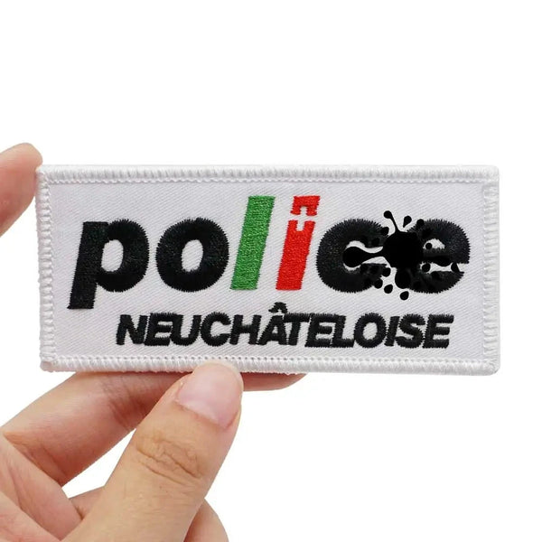 Emblem 'Police Neuchâteloise | Rectangle' Embroidered Velcro Patch