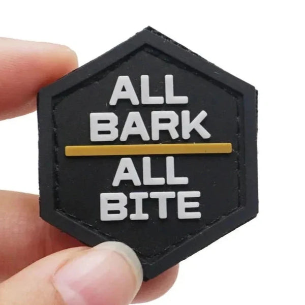 All Bark All Bite 'Mini Hexagon' PVC Rubber Patch