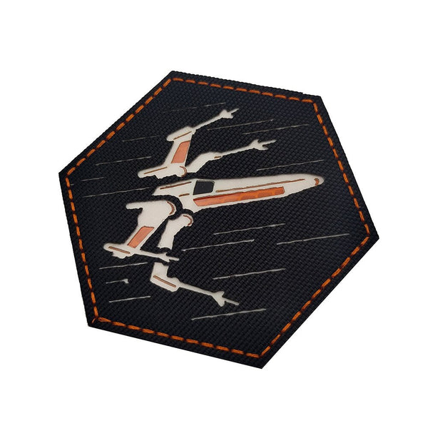 Empire and Rebellion 'X-Wing Starfighter | Reflective' Embroidered Velcro Patch