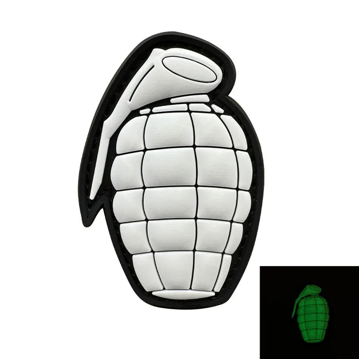 Military Tactical 'Grenade' PVC Rubber Velcro Patch