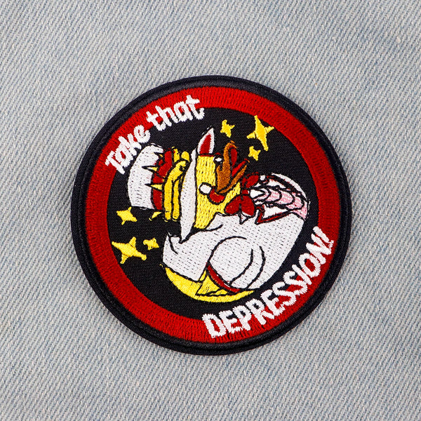 Hazbin Hotel 'Lucifer Duck | Take That Depression' Embroidered Patch