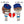 Load image into Gallery viewer, Cute Couple &#39;Holding Half Heart&#39; Embroidered Patch
