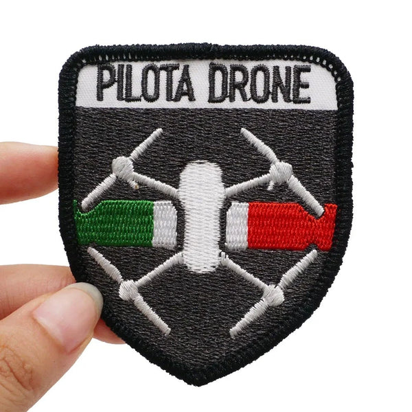 Military Tactical 'Italy Pilota Drone' Embroidered Velcro Patch