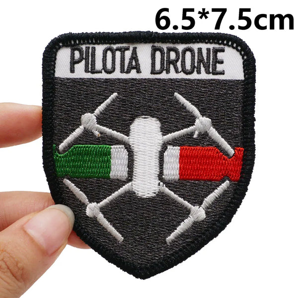 Military Tactical 'Italy Pilota Drone' Embroidered Patch