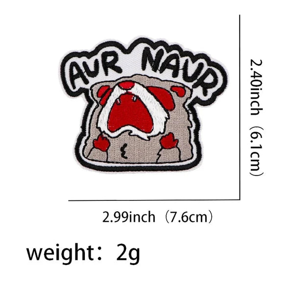 Cute Raccoon 'Aur Naur' Embroidered Patch