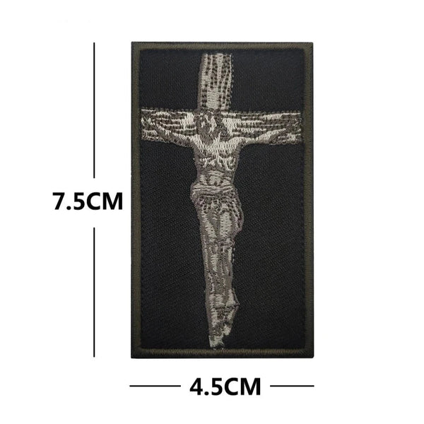 Catholic 'Jesus On The Cross 1.0' Embroidered Velcro Patch