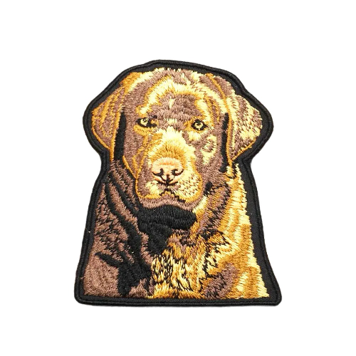 Labrador 'Serious Face' Embroidered Velcro Patch