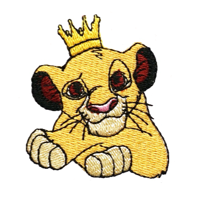 The Lion King 'Simba with Crown' Embroidered Patch